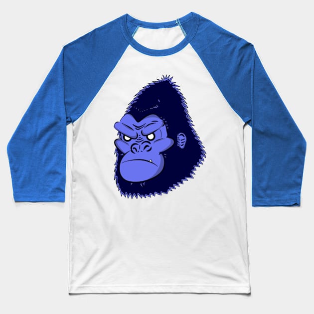 Blue Gorilla Baseball T-Shirt by ComicSpider